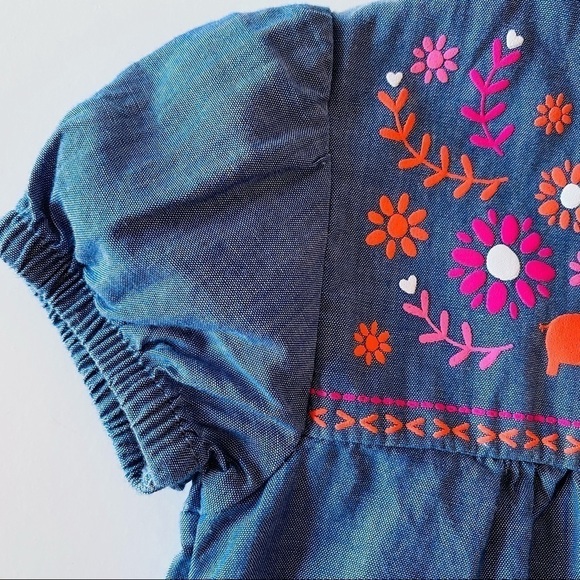 𝅺CARTER'S Baby Girl Jean Tunic Elephants - Picture 7 of 8